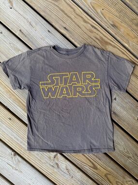 Mad Engine Star Wars Graphic Tee Charcoal Gray Kids Size M 8/10 Short Sleeve